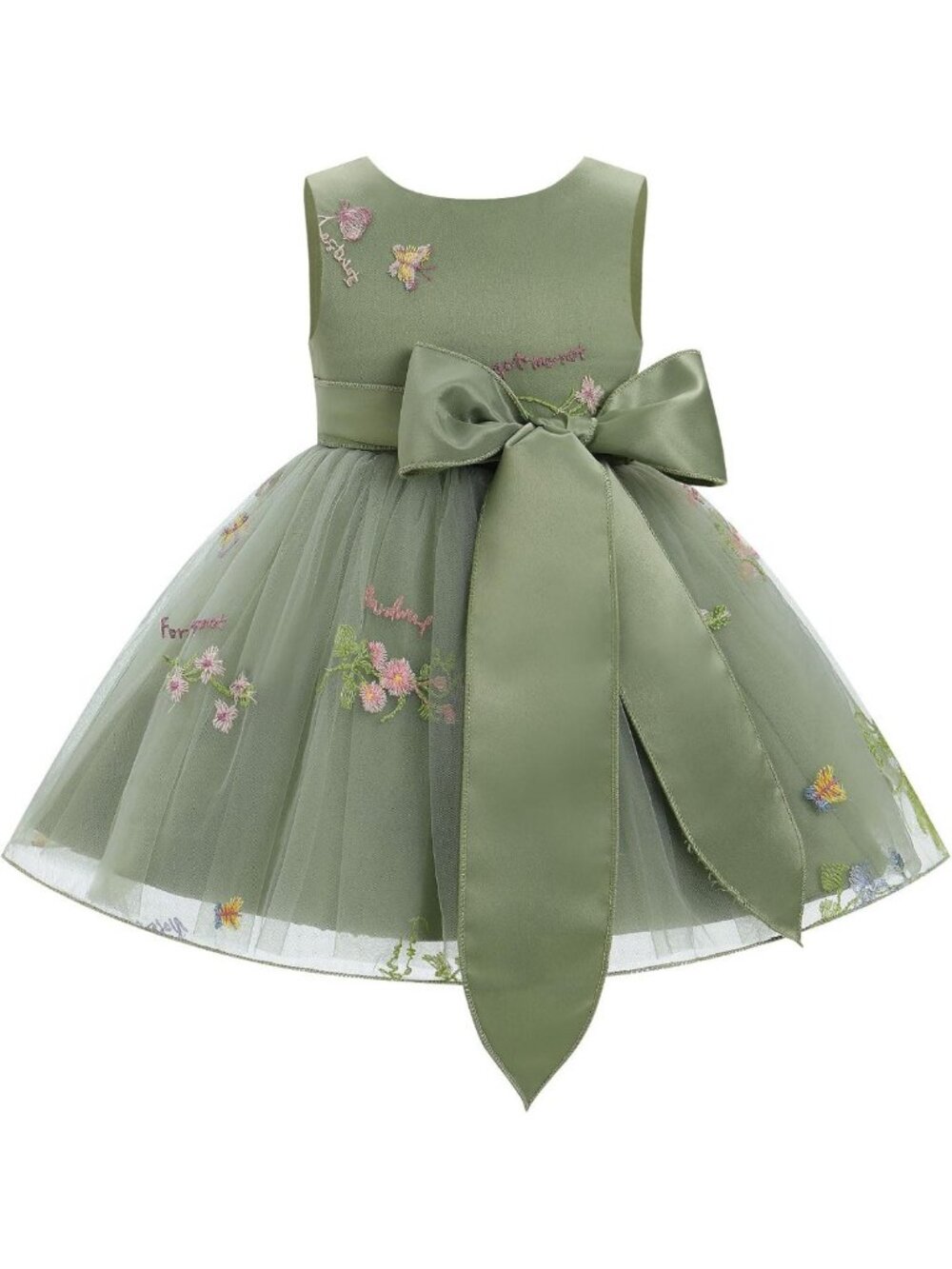Adorable Baby Girl Floral Tulle Dress with Butterflies & Strawberries - Perfect